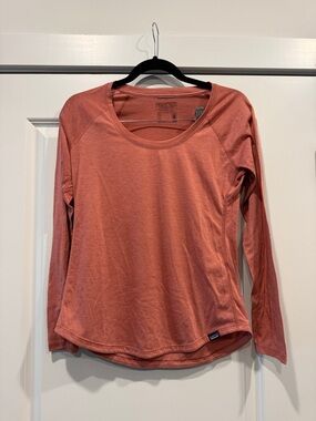 Patagonia Women's Long-Sleeve Scoop Neck Tee in Dusty Rose